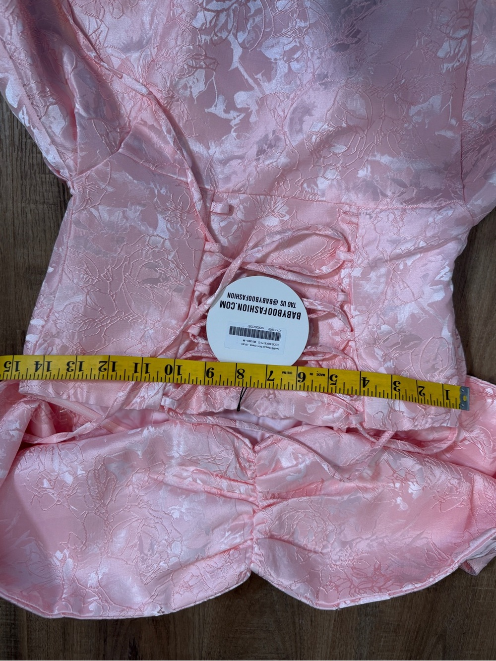 NWT Babyboo Raquel Mini Dress Pink Off the Shoulder Bow Coquette Feminine Soft M - Picture 3 of 10